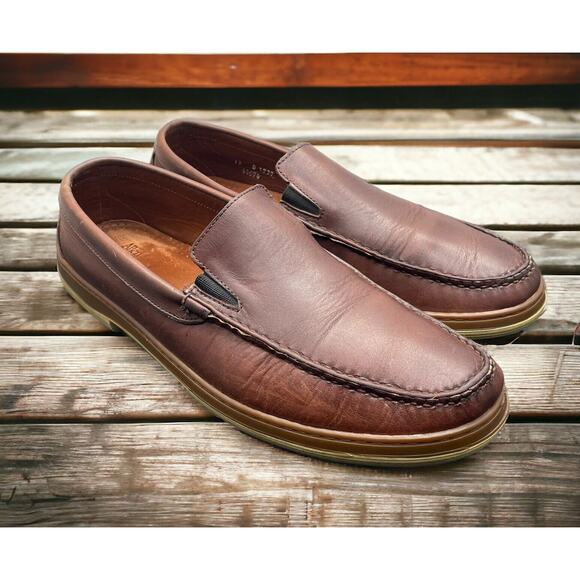 Allen Edmonds Chestnut Brown Leather Slip On Loafers Mens 13 Fast Shipping main image 4